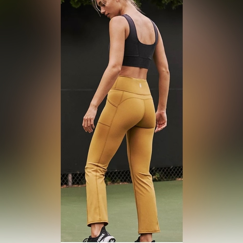 NEW FREE PEOPLE- Athletic Straight Leg Pants with Side Pocket - Picture 4 of 10